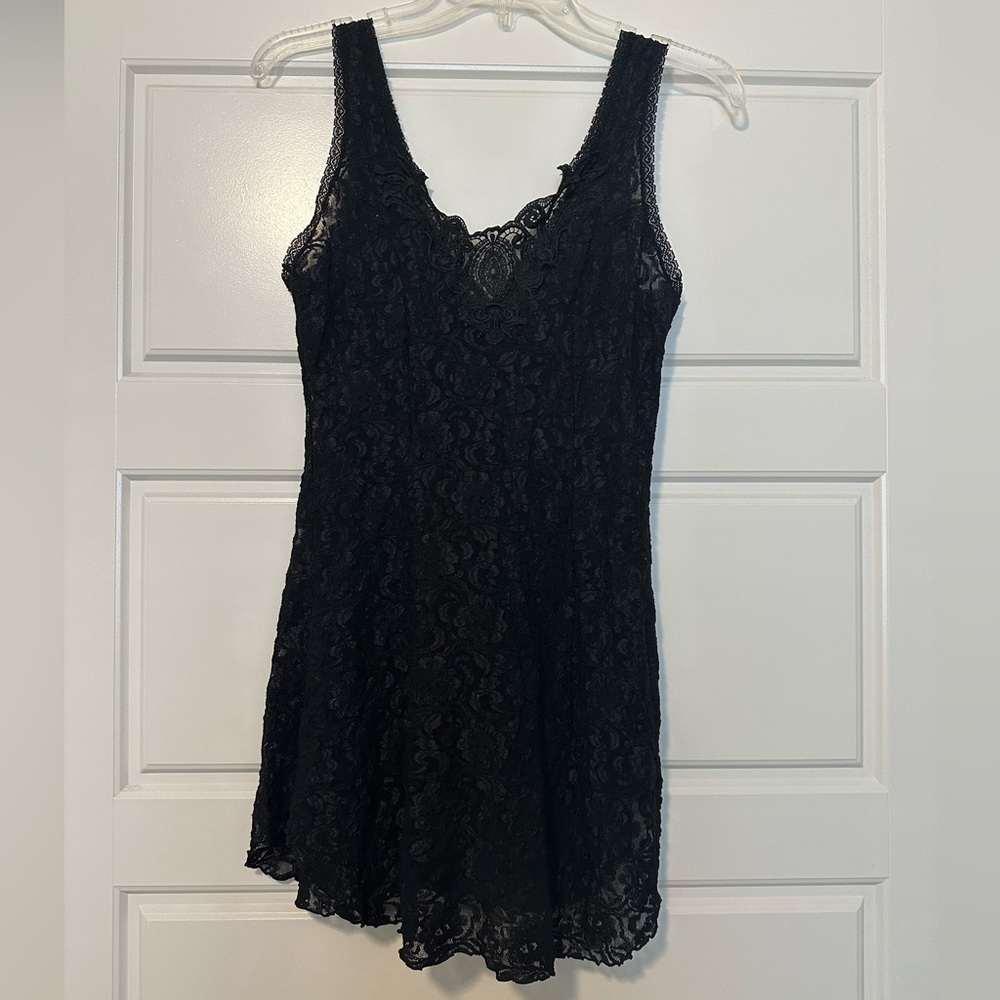 S, Black Lace Lingerie